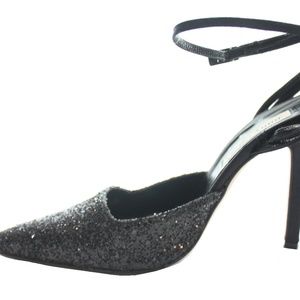 JIMMY CHOO BLACK SPARKLE PUMPS SIZE 8.5